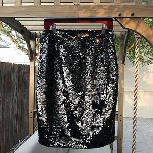 Sequin pencil skirt